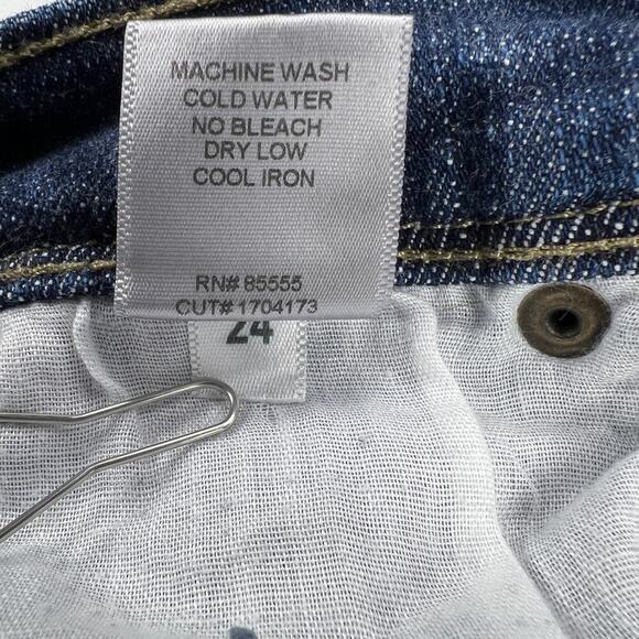 Pistola Tallis Fringe Hem Cropped Lower Mid Rise Medium Wash Jeans Size 24 - Picture 9 of 12